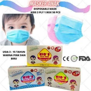 Masker Anak Earloop Polos