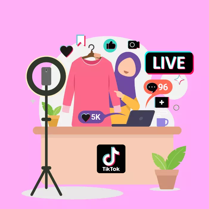 Host sedang Live Tiktok